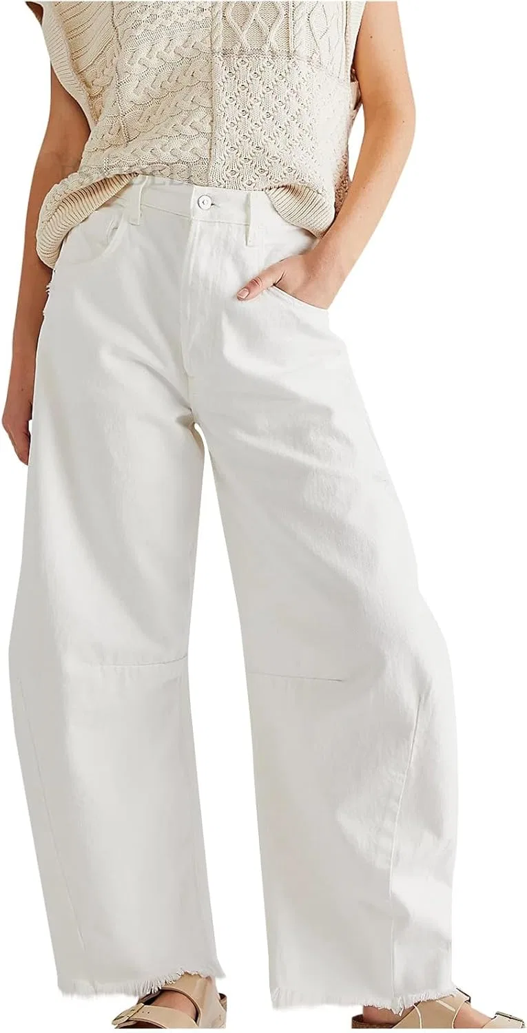 Джинсы Barrel Wide Leg, белый