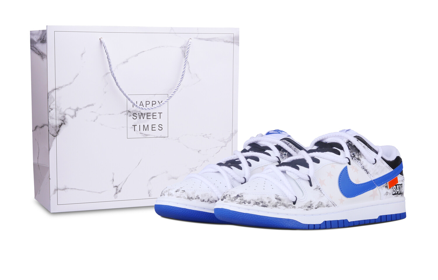 

Кроссовки Nike Dunk Skateboard Shoes Men Low-Top White, Синий, Кроссовки Nike Dunk Skateboard Shoes Men Low-Top White