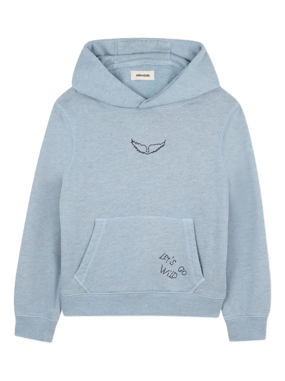 

Худи с вышитым логотипом Zadig & Voltaire Kids, синий