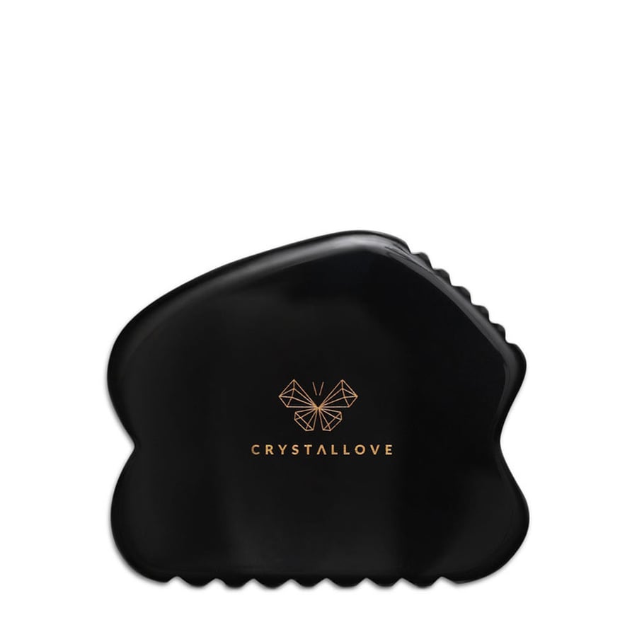 CRYSTALLOVE Obsidian CONTOUR GUA SHA - обсидиановая пластина для массажа лица гуаша — фото 3