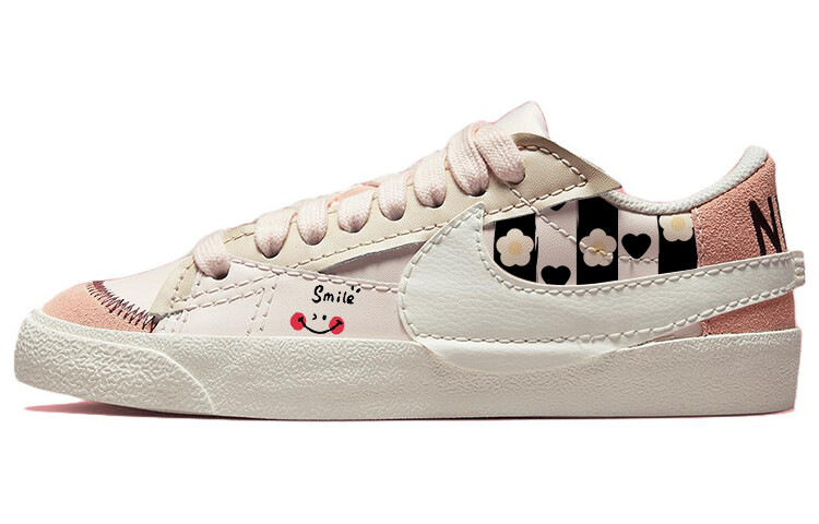

Кроссовки Nike Blazer Skateboarding Shoes Women's Low-top White/pink, розовый