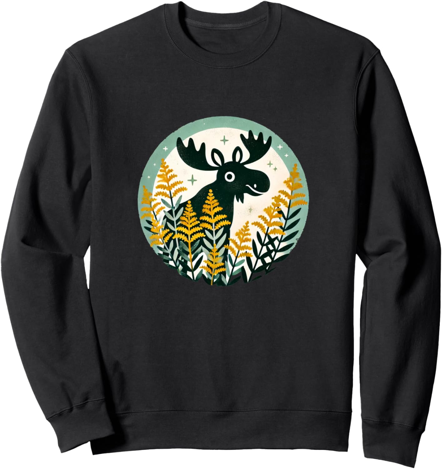 

Иллюстрация лося, толстовка с изображением золотарника Vintage Moose Snugg