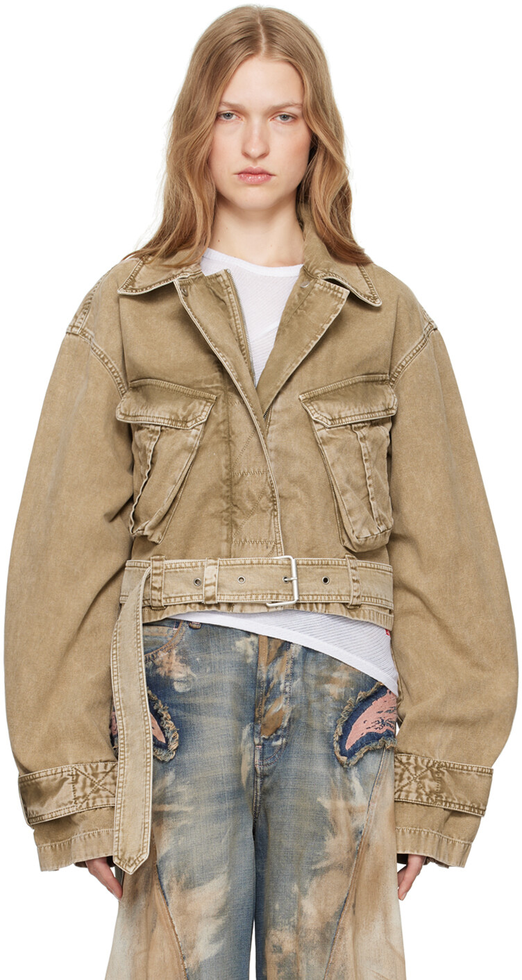 

Коричневая парусиновая куртка Acne Studios