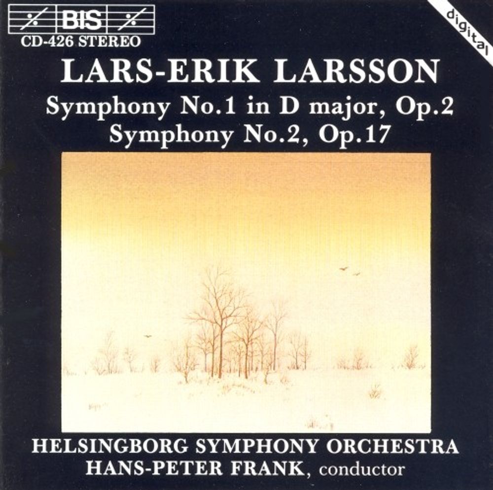 

Диск CD Larsson: Symphony No. 1 / Symphony No. 2 - Lars-Erik Larsson, Helsingborg Symphony Orchestra, Hans-Peter Frank