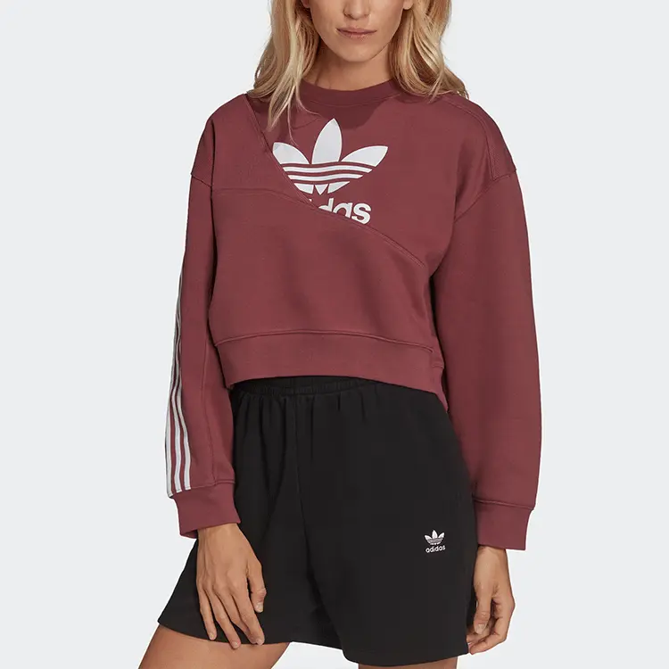 Свитшот женский глубокий красный Adidas Originals, тёмно-красный — фото 3