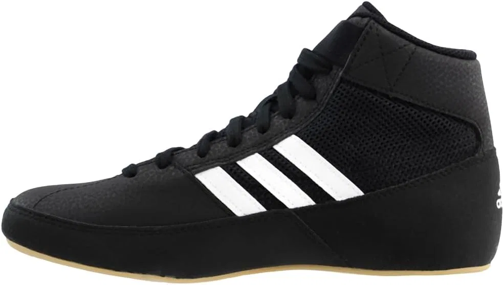 Мужские борцовские кроссовки Adidas HVC, Black White Iron Metallic — фото 3