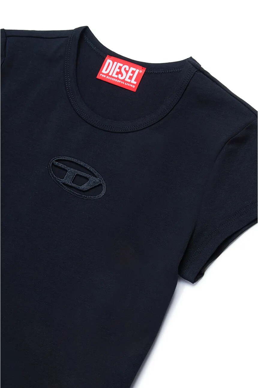 Футболка детская из хлопка TANGIE T-SHIRT Diesel, черный — фото 4