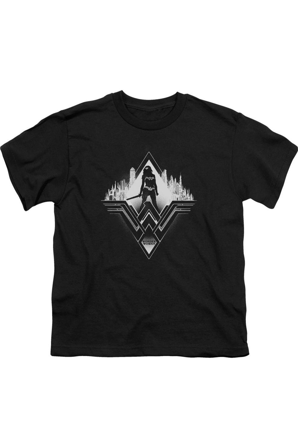 

Футболка с коротким рукавом для детей "Бэтмен против Супермена: Воин города" Gildan, черный