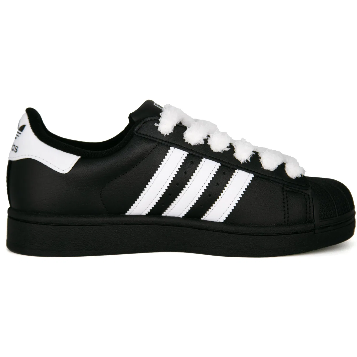 Кроссовки для скейтбординга Superstar 2 Monologue Leather Low top Kids, черно-белые, унисекс Adidas Originals, Black White — фото 3