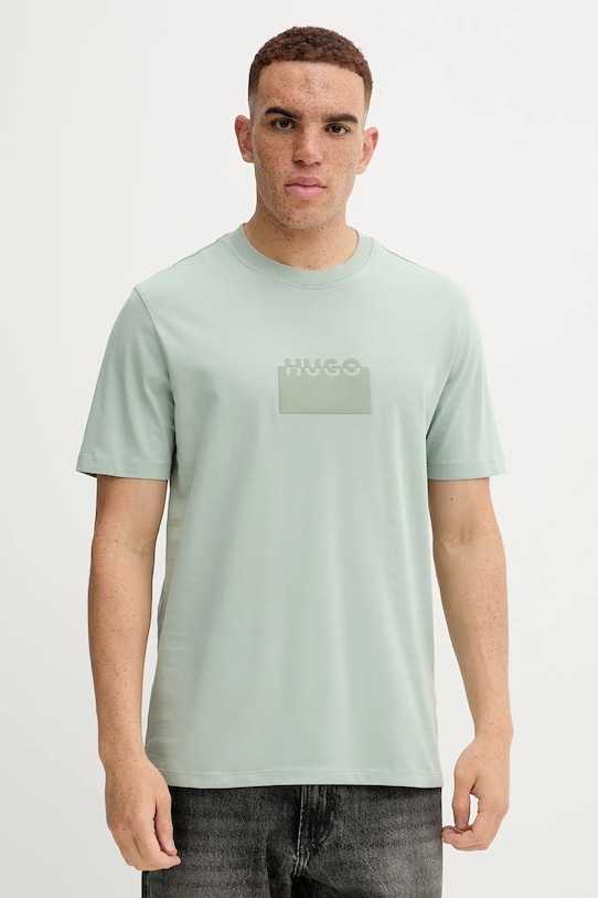 

Хлопковая футболка Hugo, зеленый