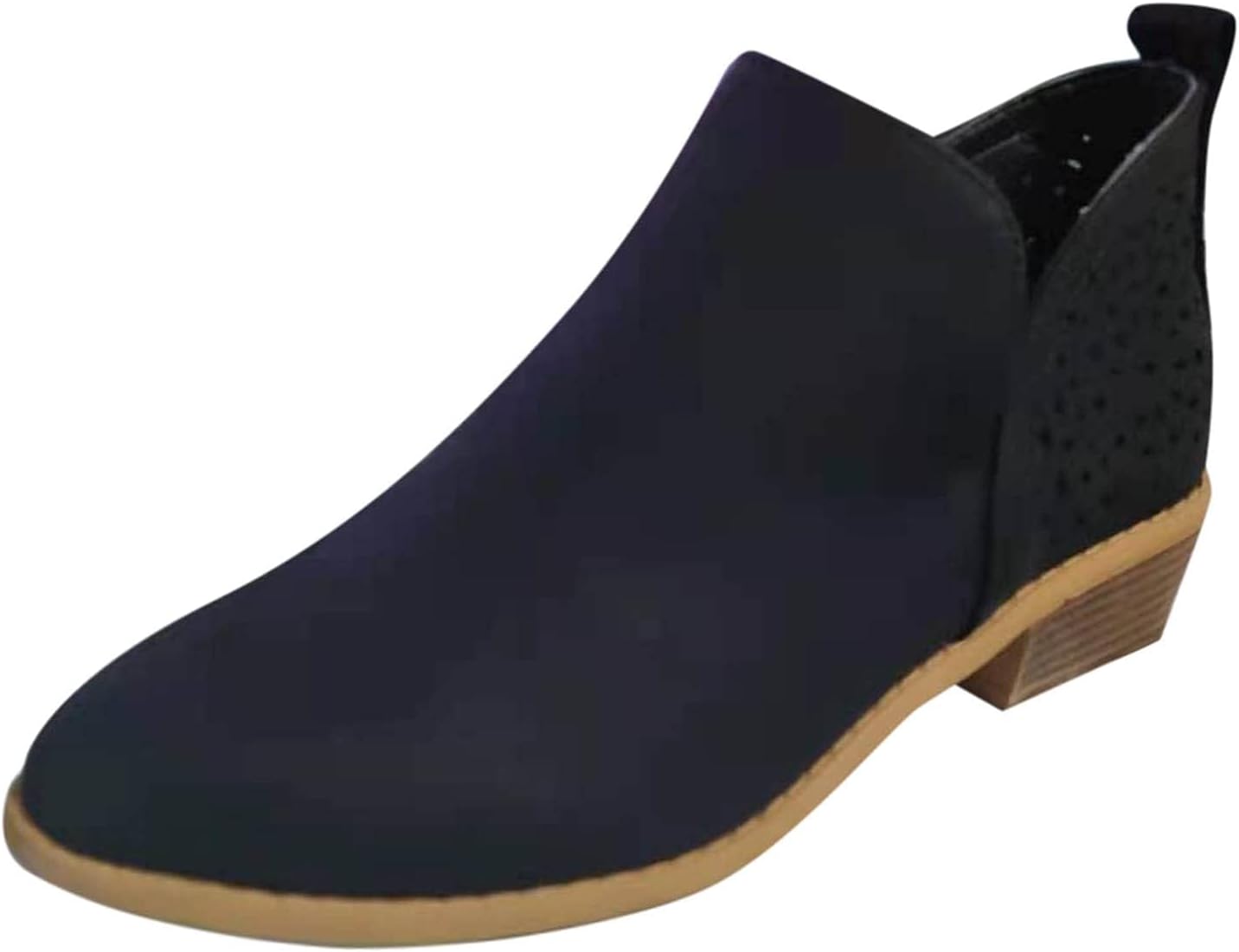 

Женские ботинки Hbeylia Винтажная мода, V-образный вырез, заостренный носок, массивные средние каблуки, короткие ботильоны с вырезами в стиле ретро, бохо пляжные свадебные и вечерние ботинки для женщин, черный