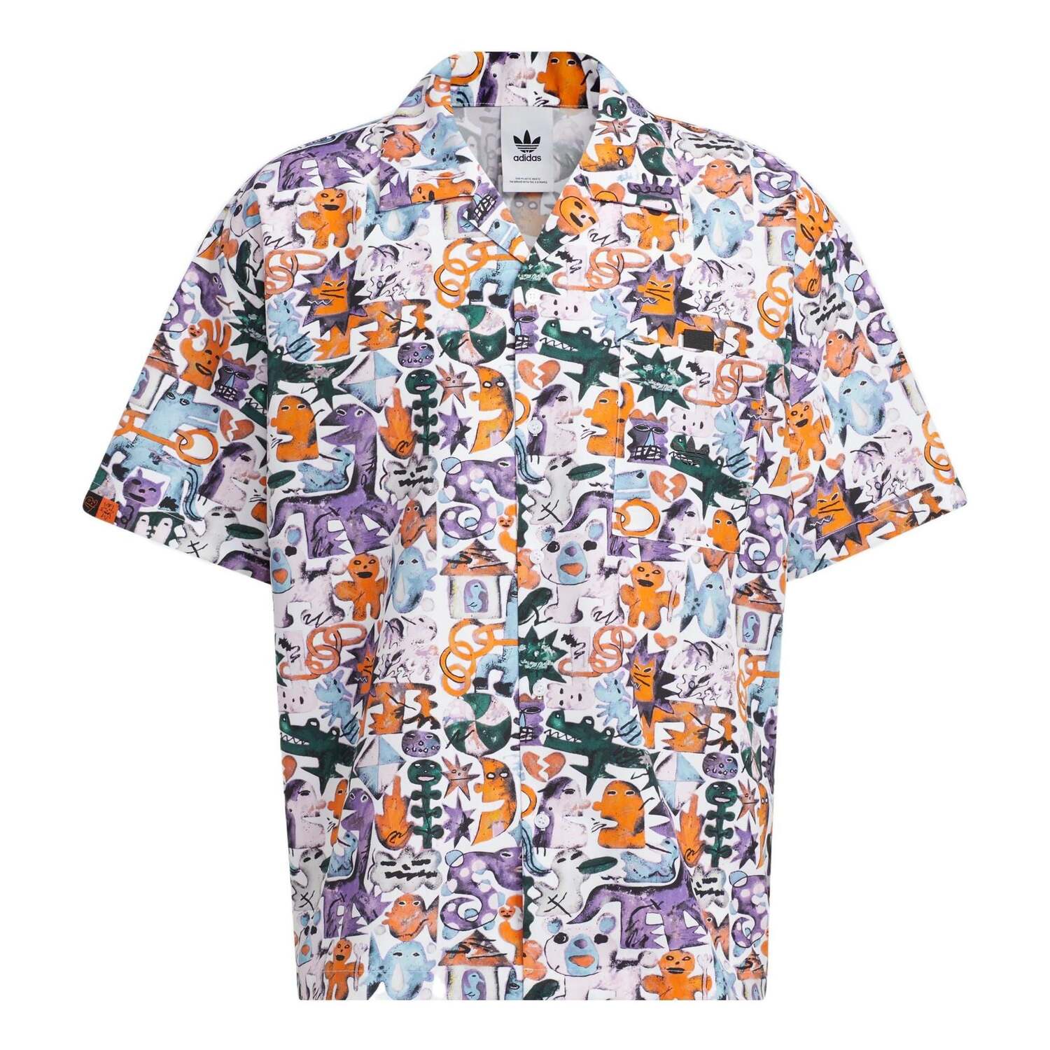 

Рубашка adidas originals KT CO AOP SHIRT Athleisure Casual Sports Short Sleeve Couple Style Printing