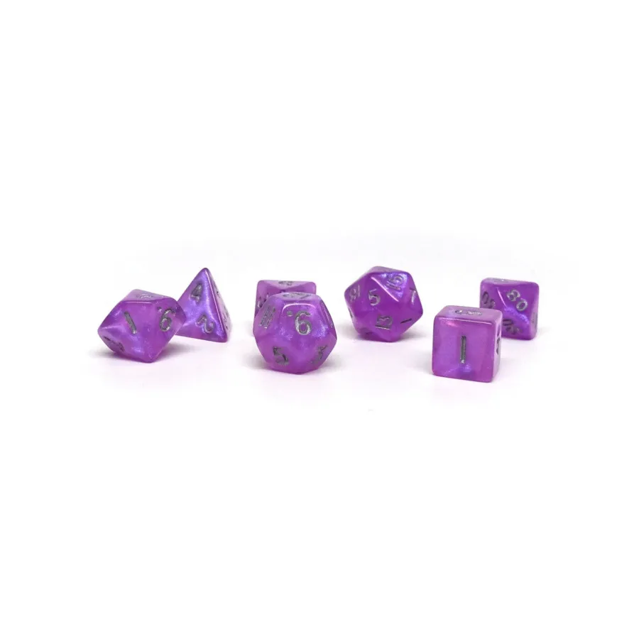 

Фиолетовая пыль с серебром (7), Dice - Mini 7 Piece Poly Sets (Easy Roller Dice)