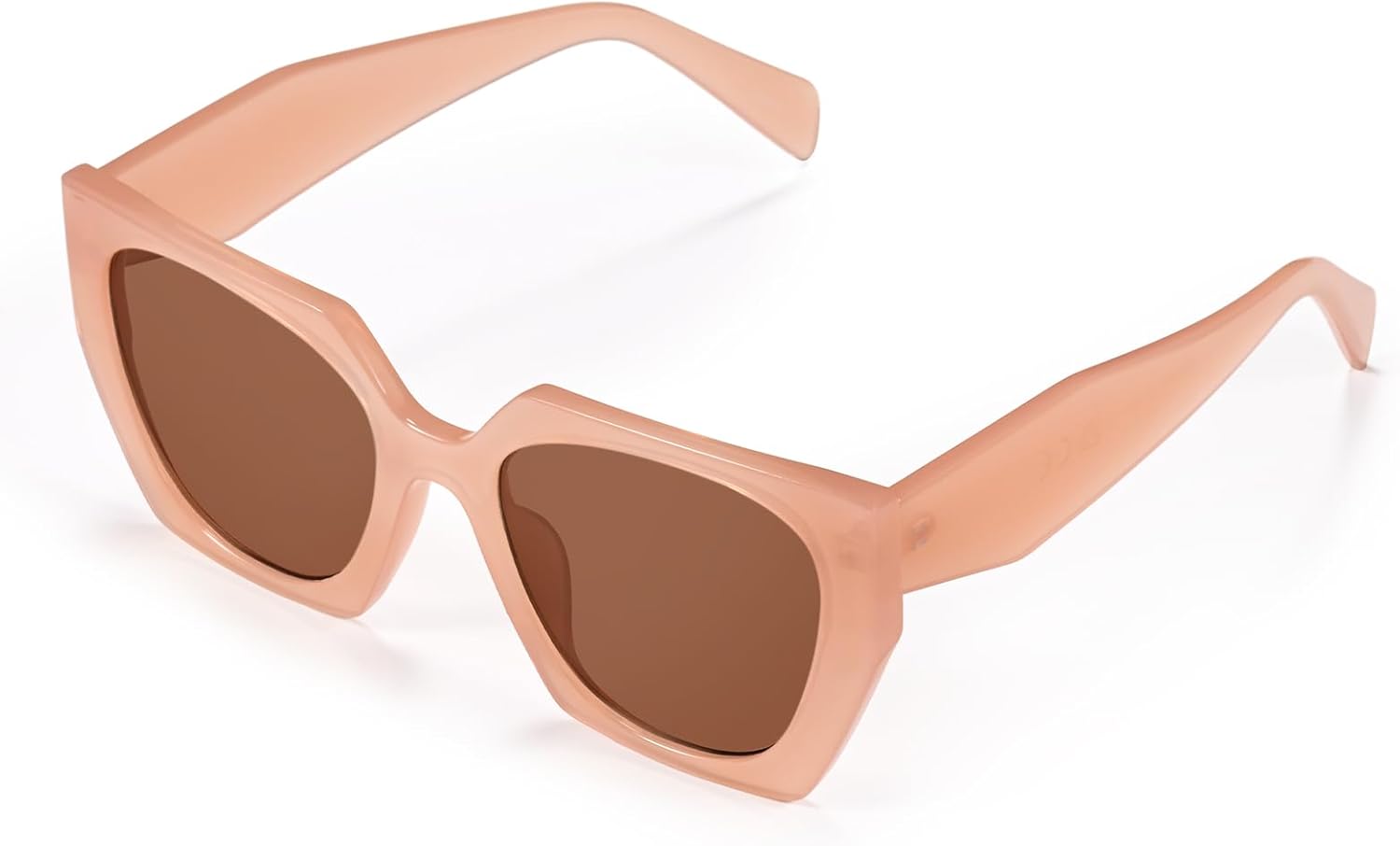 

Солнцезащитные очки Dollger Polarized Big Trendy Square Cat Eye для женщин, модные, стильные, в стиле ретро, ​​дизайнерские, с защитой от УФ-излучения UV400, Transparent Pink