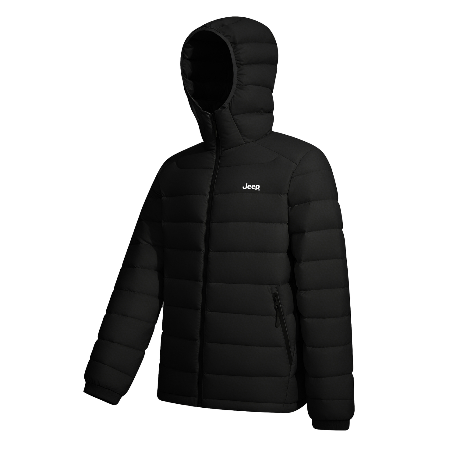 

Пуховик Unisex с капюшоном, легкий Jeep, pure черный