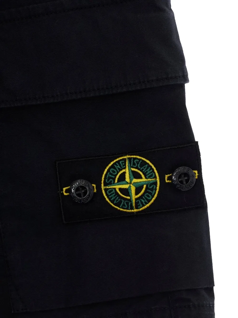 Шорты карго с аппликацией Stone Island Junior, синий — фото 3