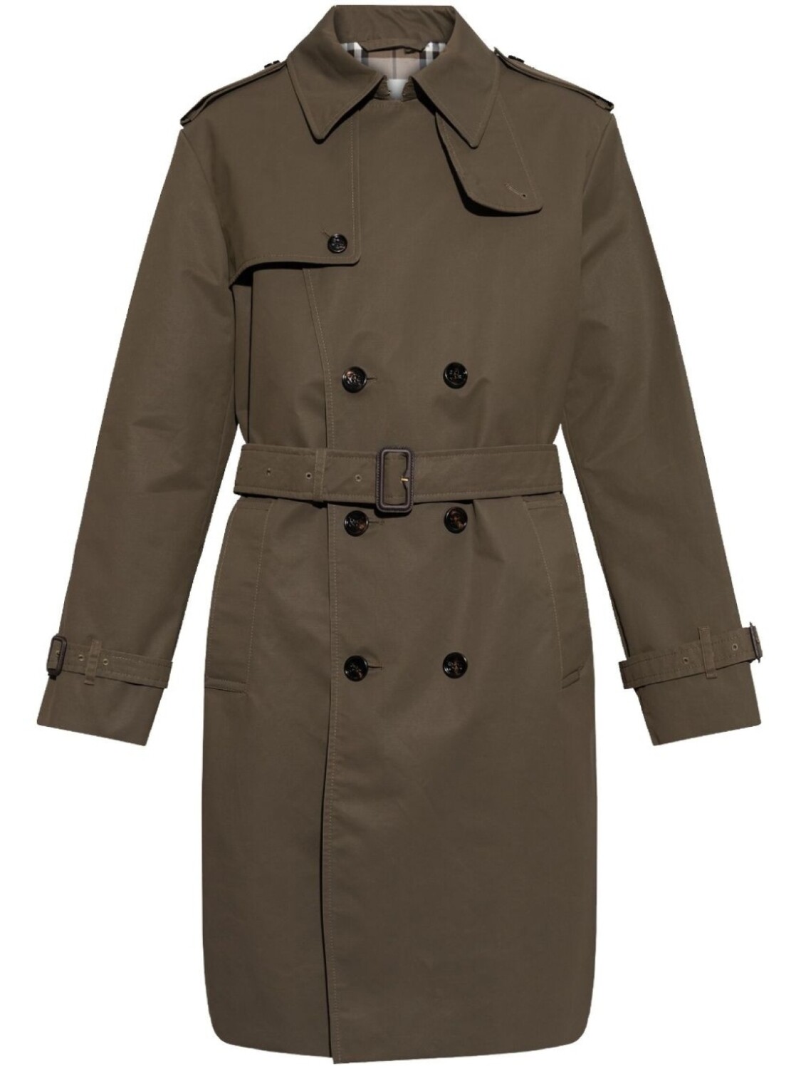 

Хлопковый тренчкот Burberry, коричневый