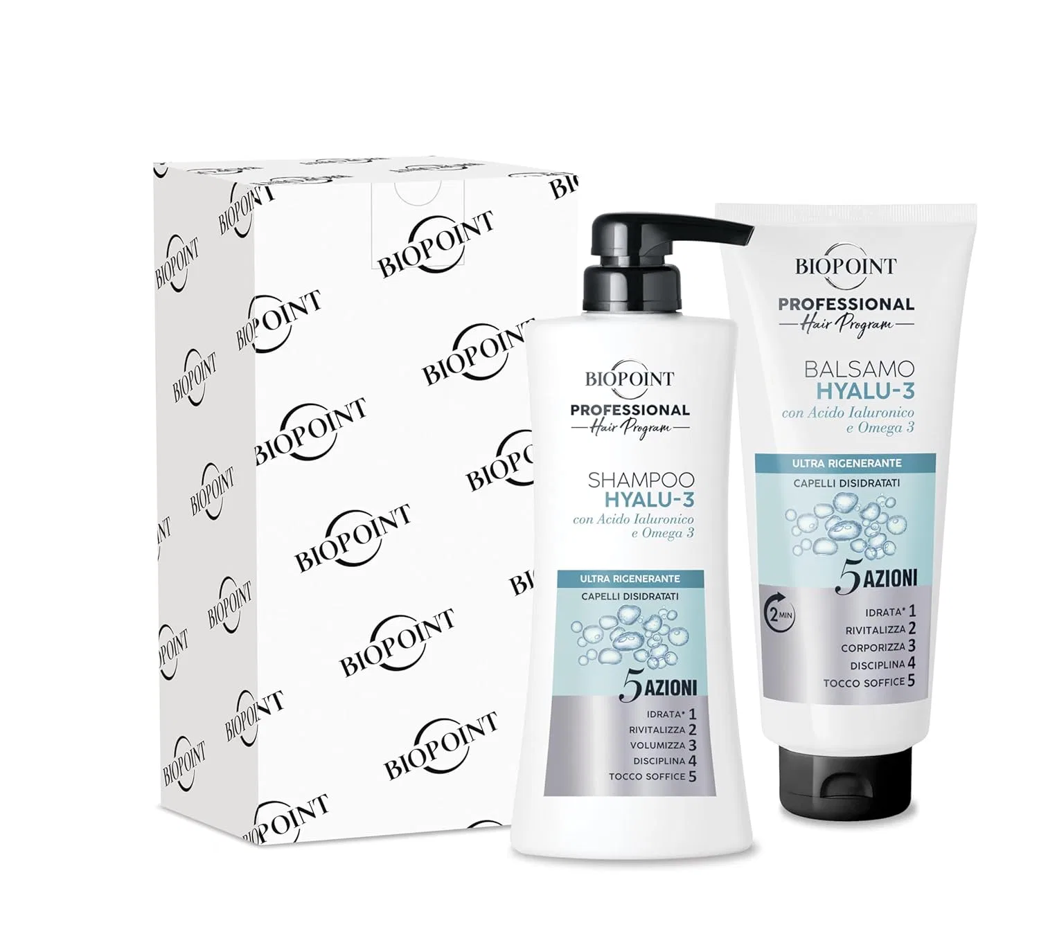 Набор для ультрарегенерации волос Biopoint Professional Hair Program HYALU-3 Kit Biopoint