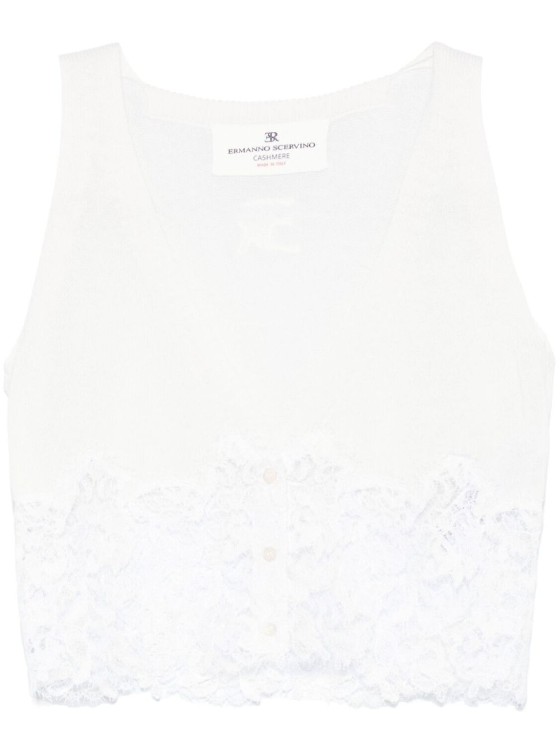 

Ermanno Scervino топ с кружевной отделкой, нейтральный цвет