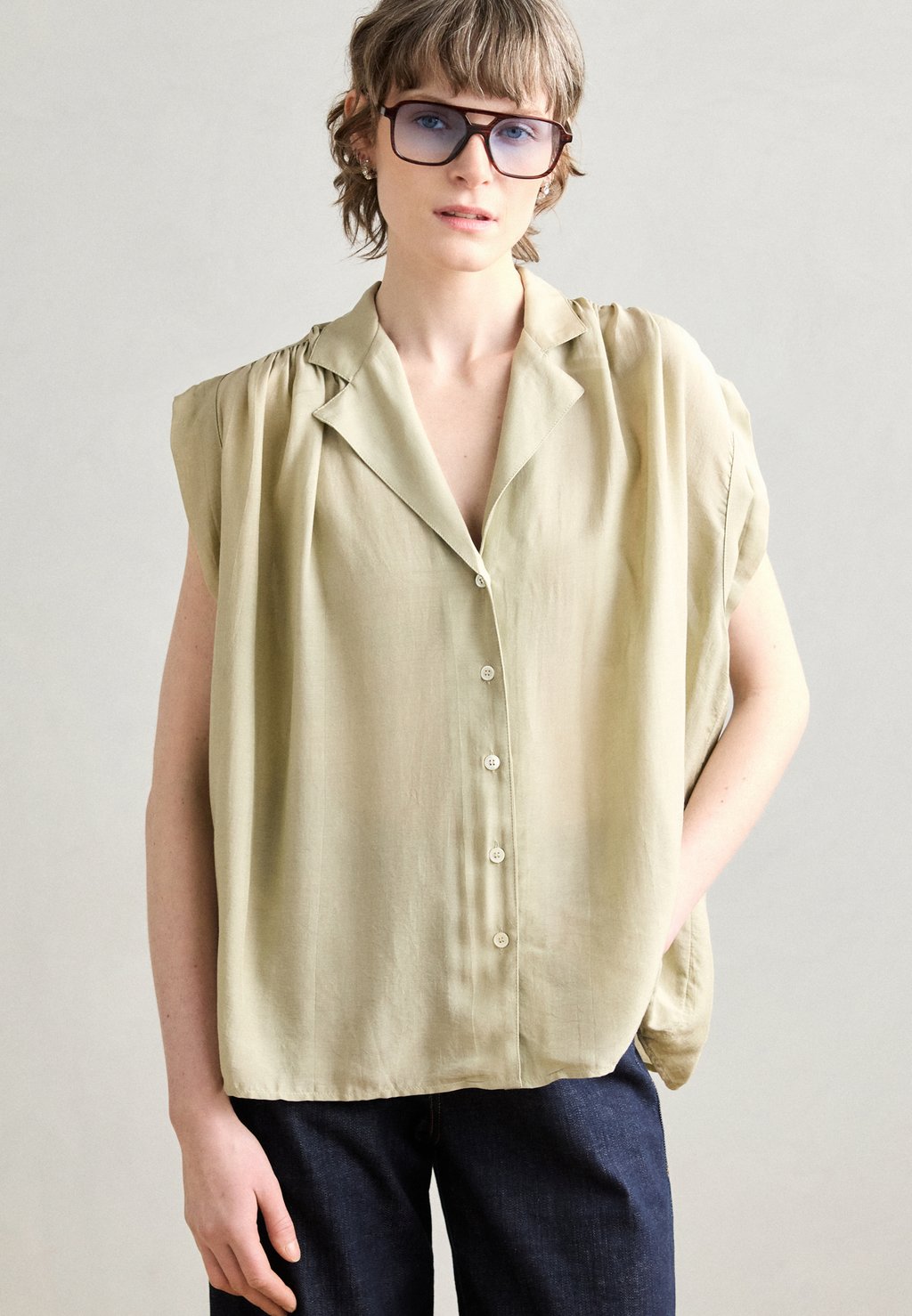 

Блузка на пуговицах BLOUSE Mos Mosh, хаки