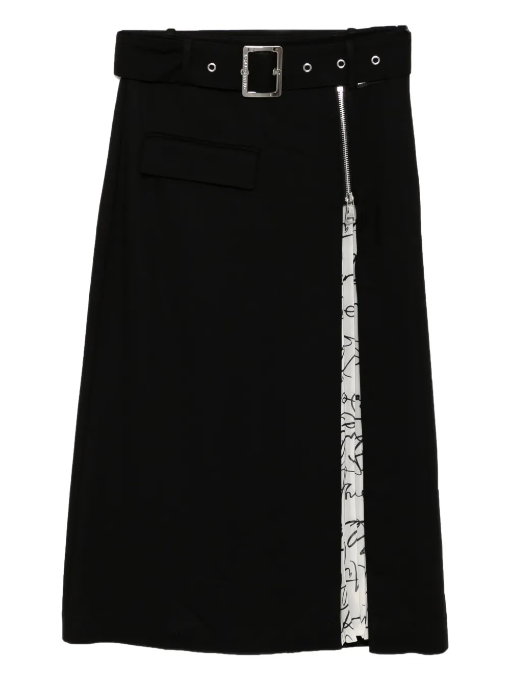 

Юбка со складками KARL LAGERFELD, черный