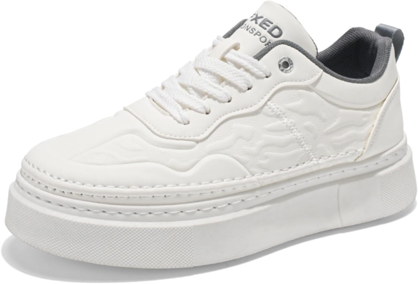 

Мужские кроссовки на шнуровке с платформой: легкие и комфортные, стильный повседневный дизайн - идеально подходят для ежедневной прогулки, городских выходов и модного уличного стиля Kpdwfms, белый
