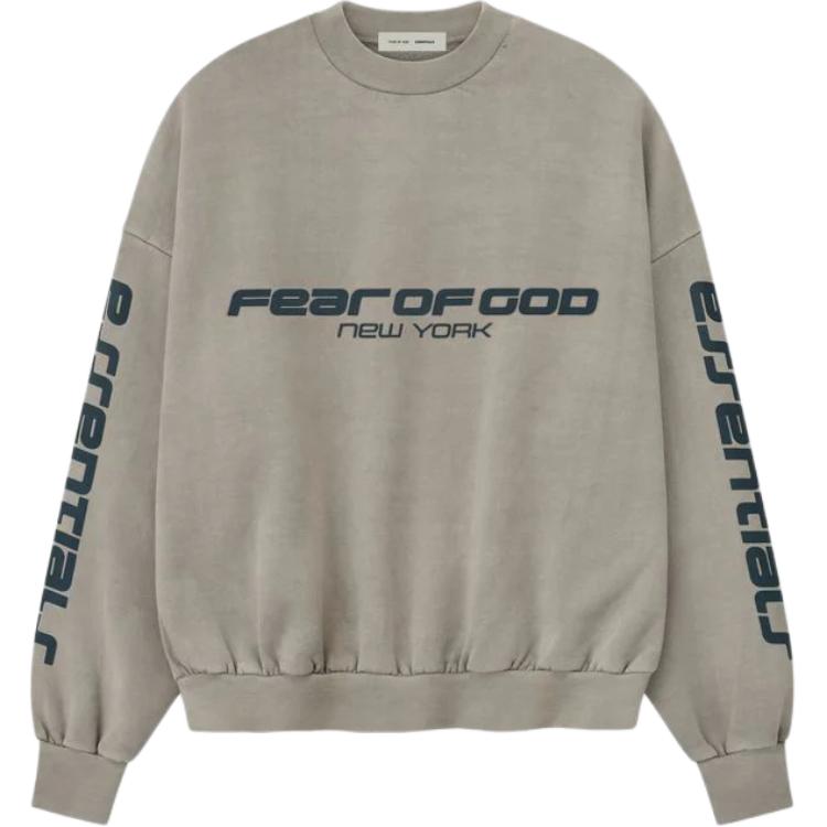 

FW25 Holiday 2025 укороченный расслабленный свитшот мужской Fear Of God Essentials, серый