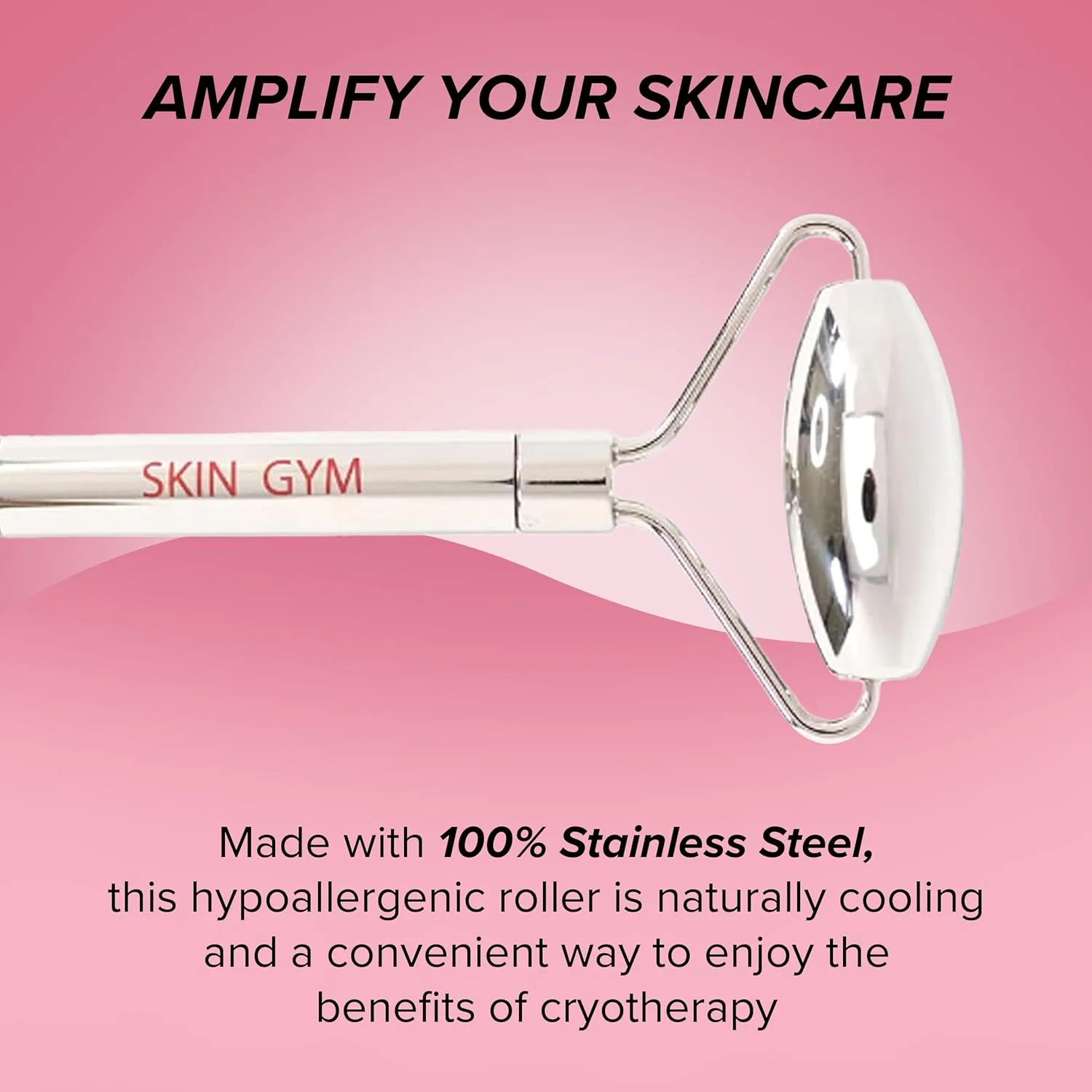 Skin Gym Face Roller для разглаживания морщин и лифтинга - антивозрастной массажер для лица, Silver — фото 4