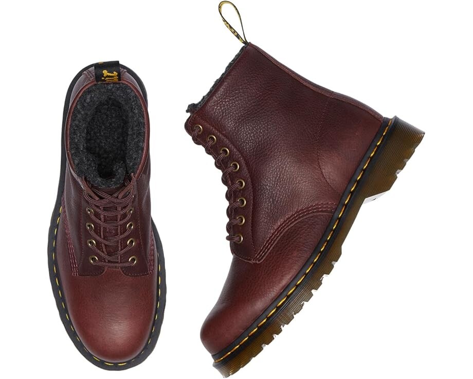 Ботинки Dr. Martens 1460 WarmWair Grizzly, красный — фото 2