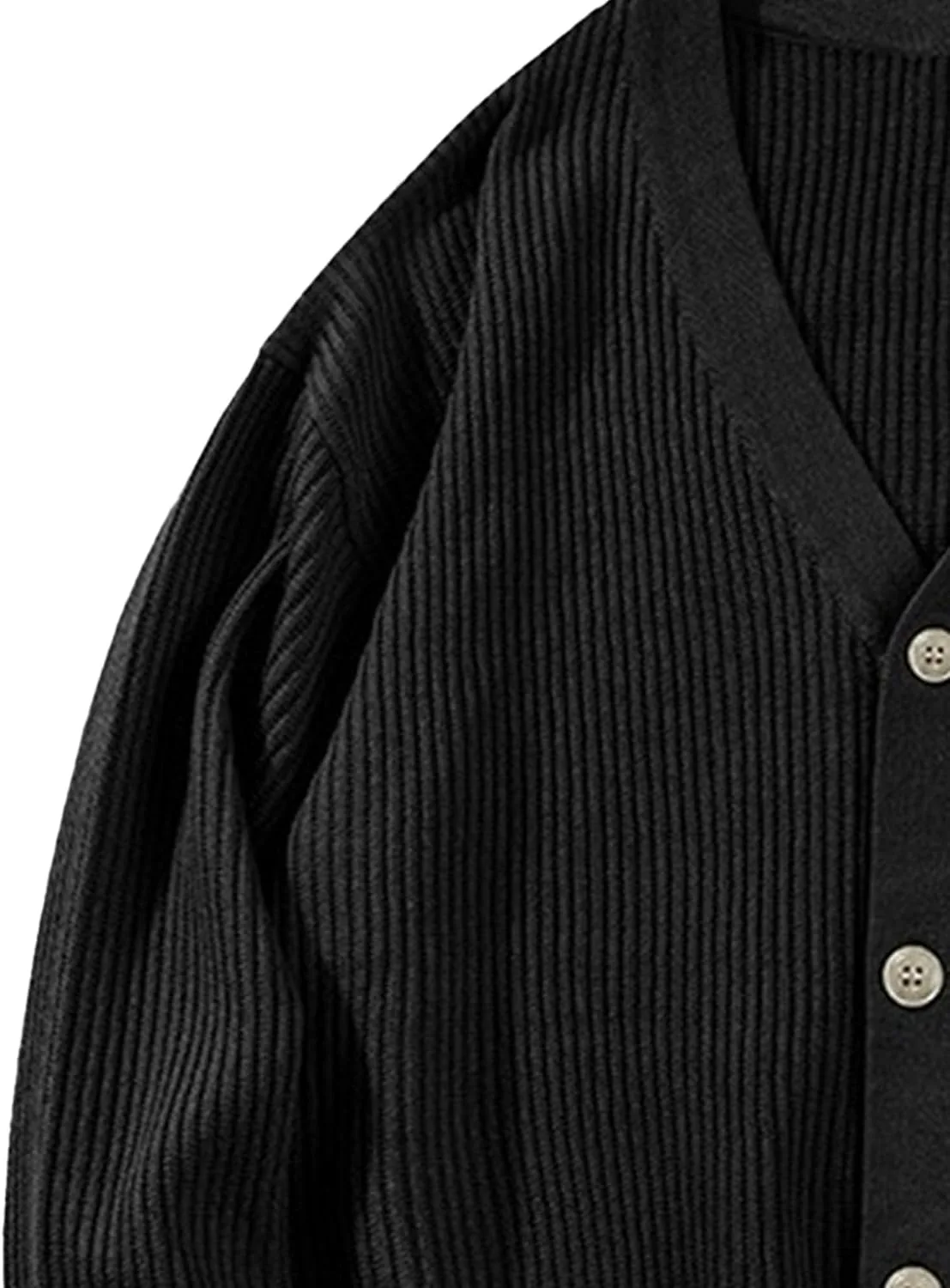 Мужской свитер V-образным вырезом Slim Fit с пуговицами — фото 4