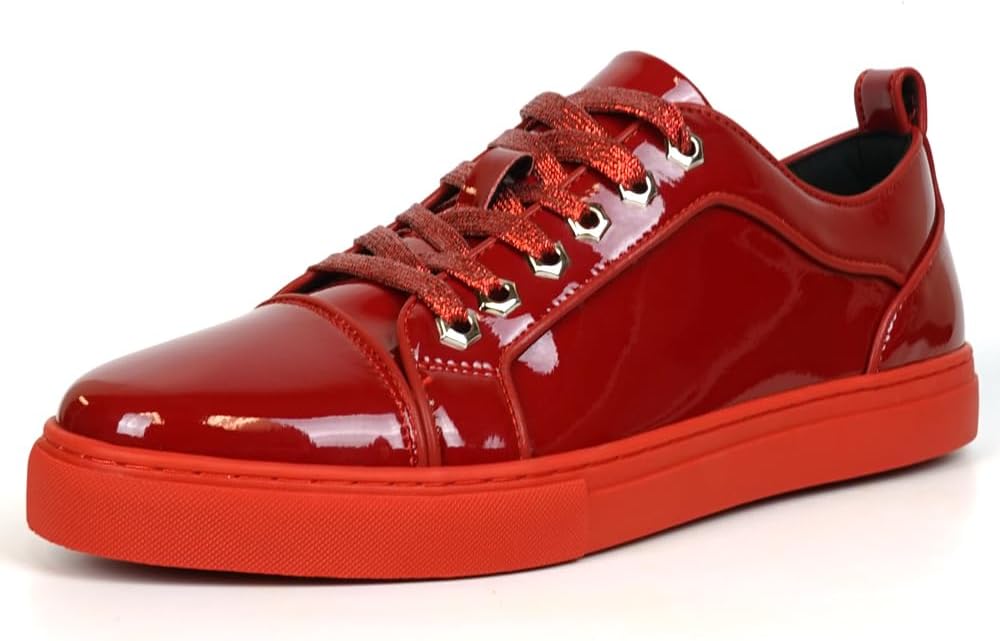 

Кроссовки Fiesso by Aurelio Garcia FI-2415-2 из лакированной кожи со шнуровкой, красный