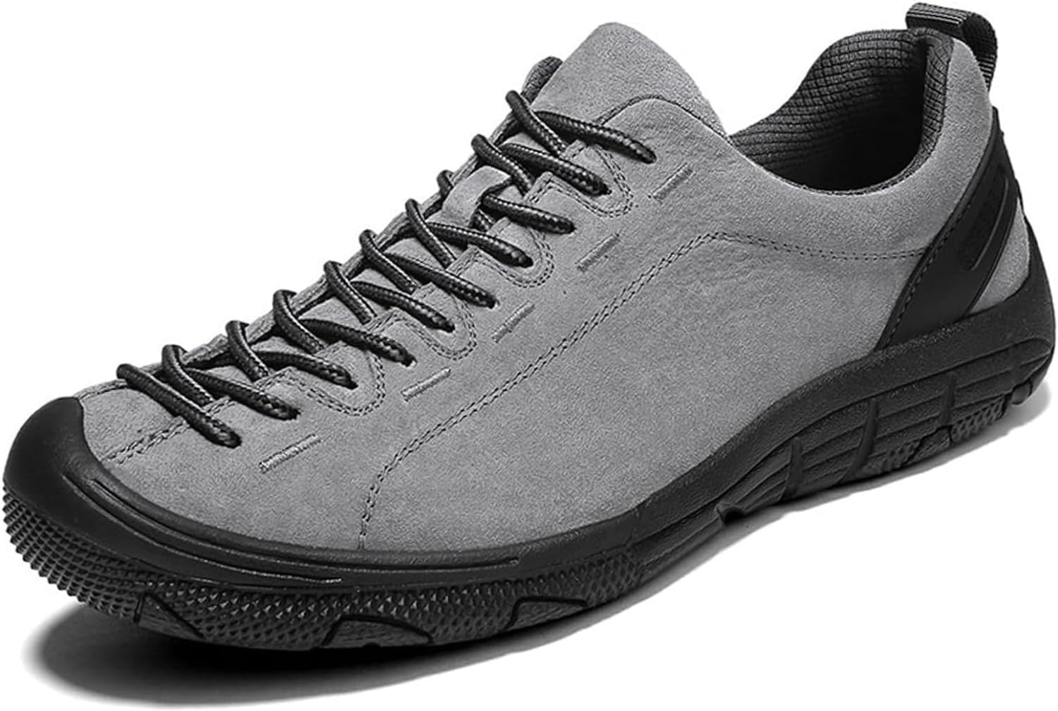 

Мужские походные туфли на открытом воздухе из замши и кожи, с шнуровкой, тактические кроссовки для трекинга, повседневные, удобные, противоударные, износостойкие, низкие походные обувь для ходьбы и работы с поддержкой свода стопы Generic, серый