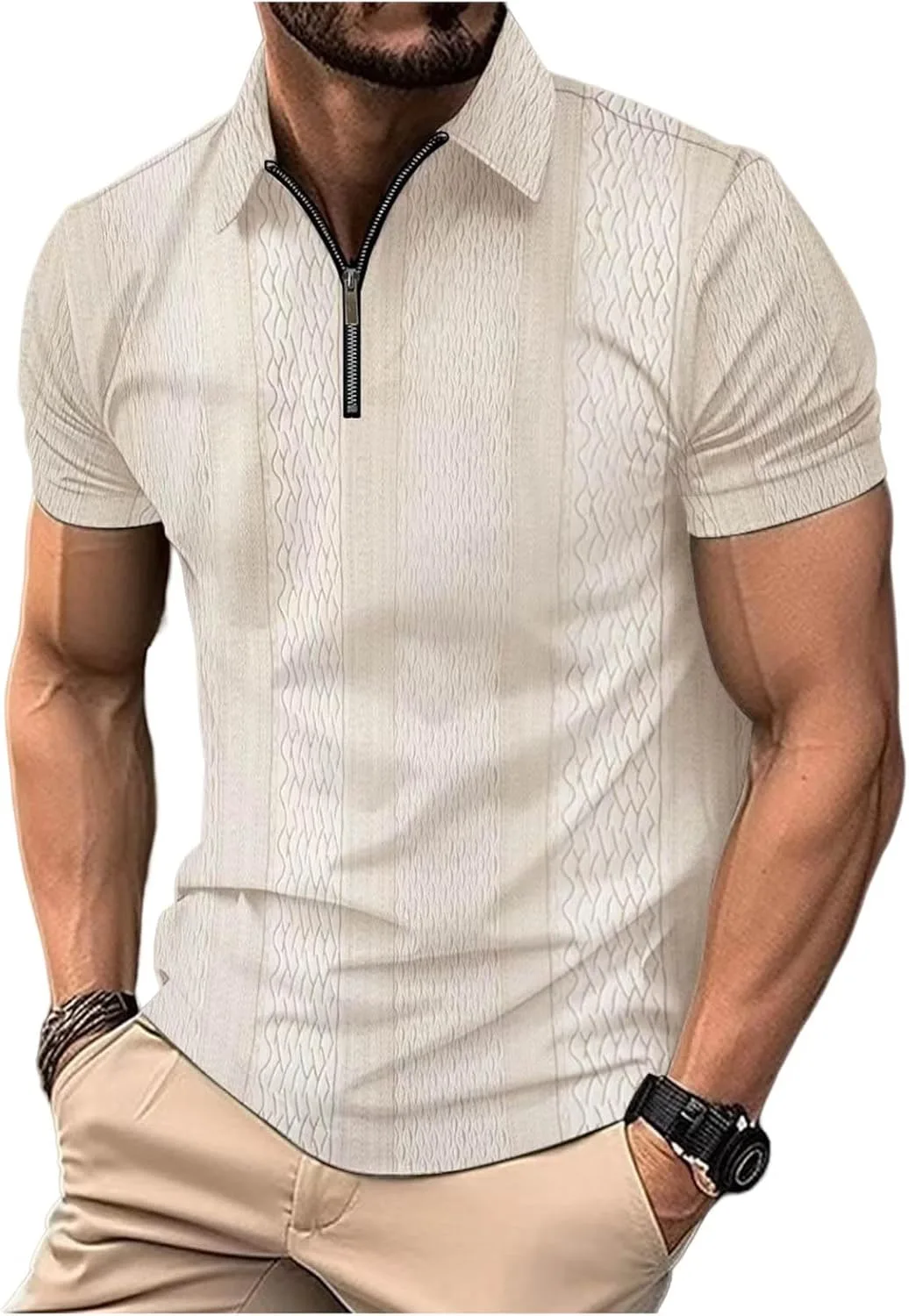 

Мужская футболка-поло с принтом, короткий рукав, slim fit Weinexra