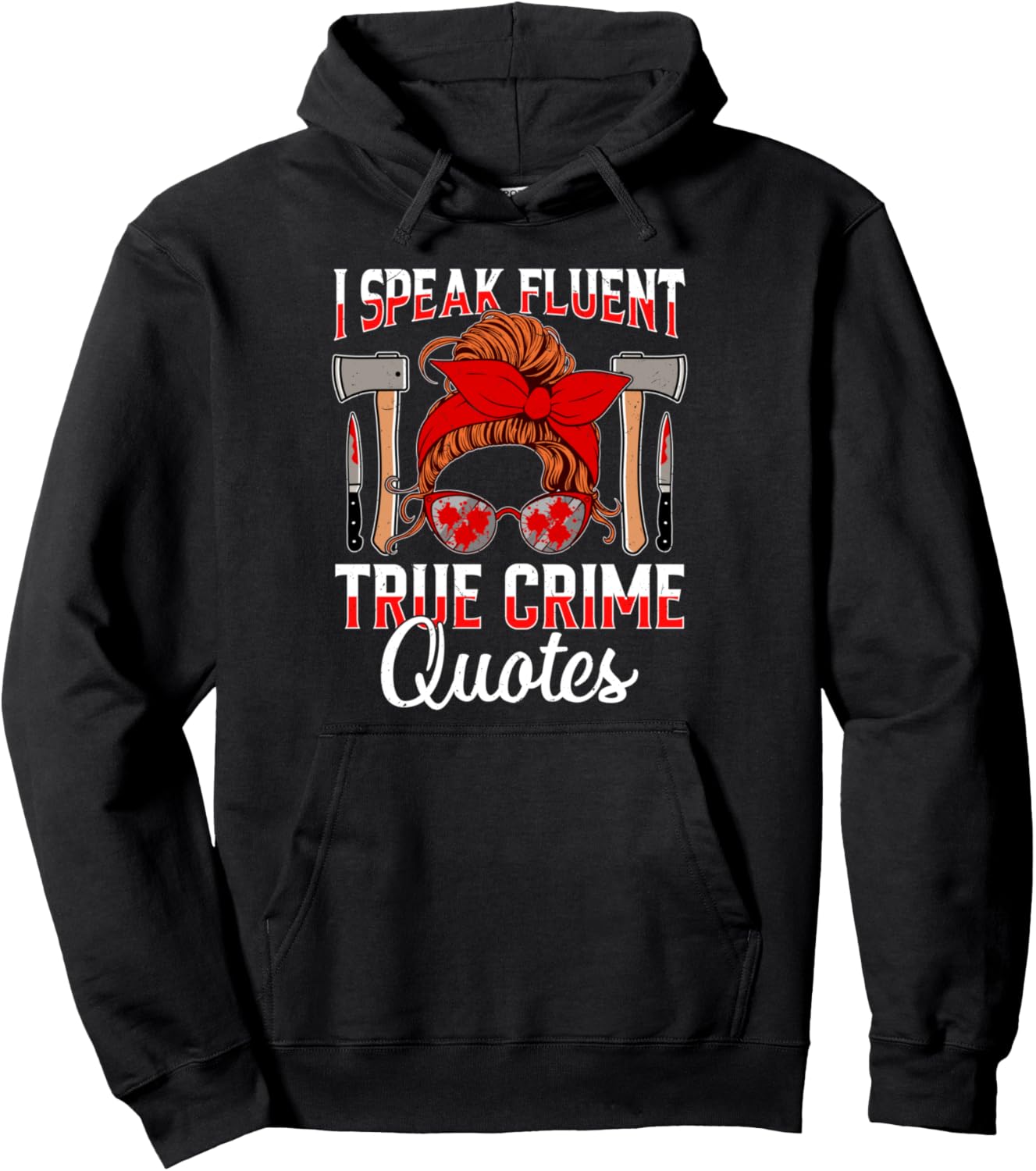 

Забавная толстовка для любителей криминальных сериалов и драм True Crime Fan Murder Mystery Designs, черный