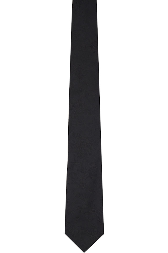 

Шелковый галстук жаккард Dries Van Noten, черный