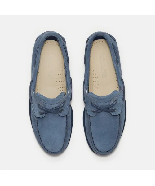 Мужские мокасины из премиальной кожи Classic Boat Shoes Timberland голубые — фото 2