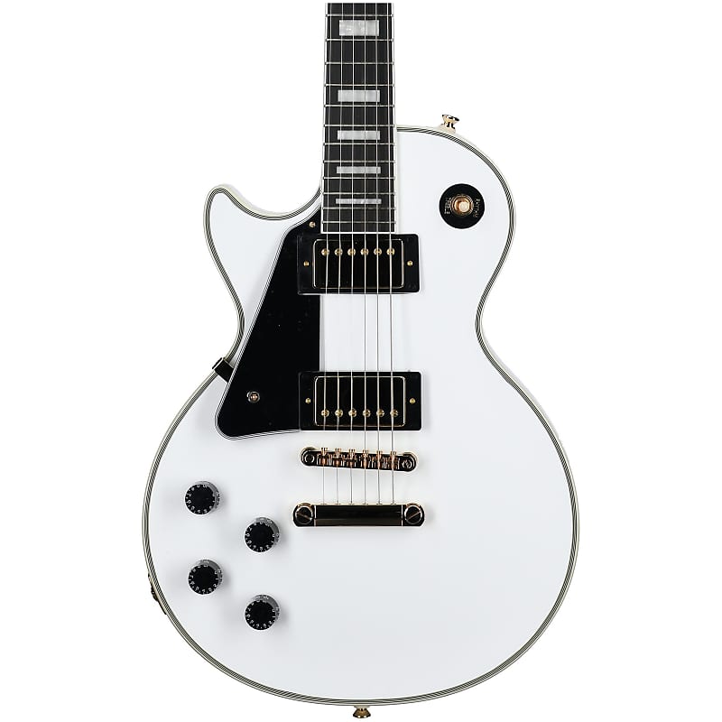 

Электрогитара Epiphone Les Paul Custom Electric Guitar, Left-Handed, Alpine White, with Gold Hardware