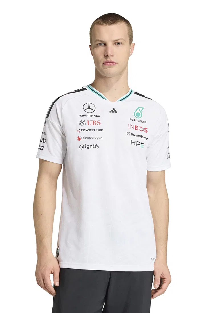 Футболка с коротким рукавом, Mercedes-AMG Petronas Formula 1 Team, Driver Authentic Jersey Top Adidas, белый