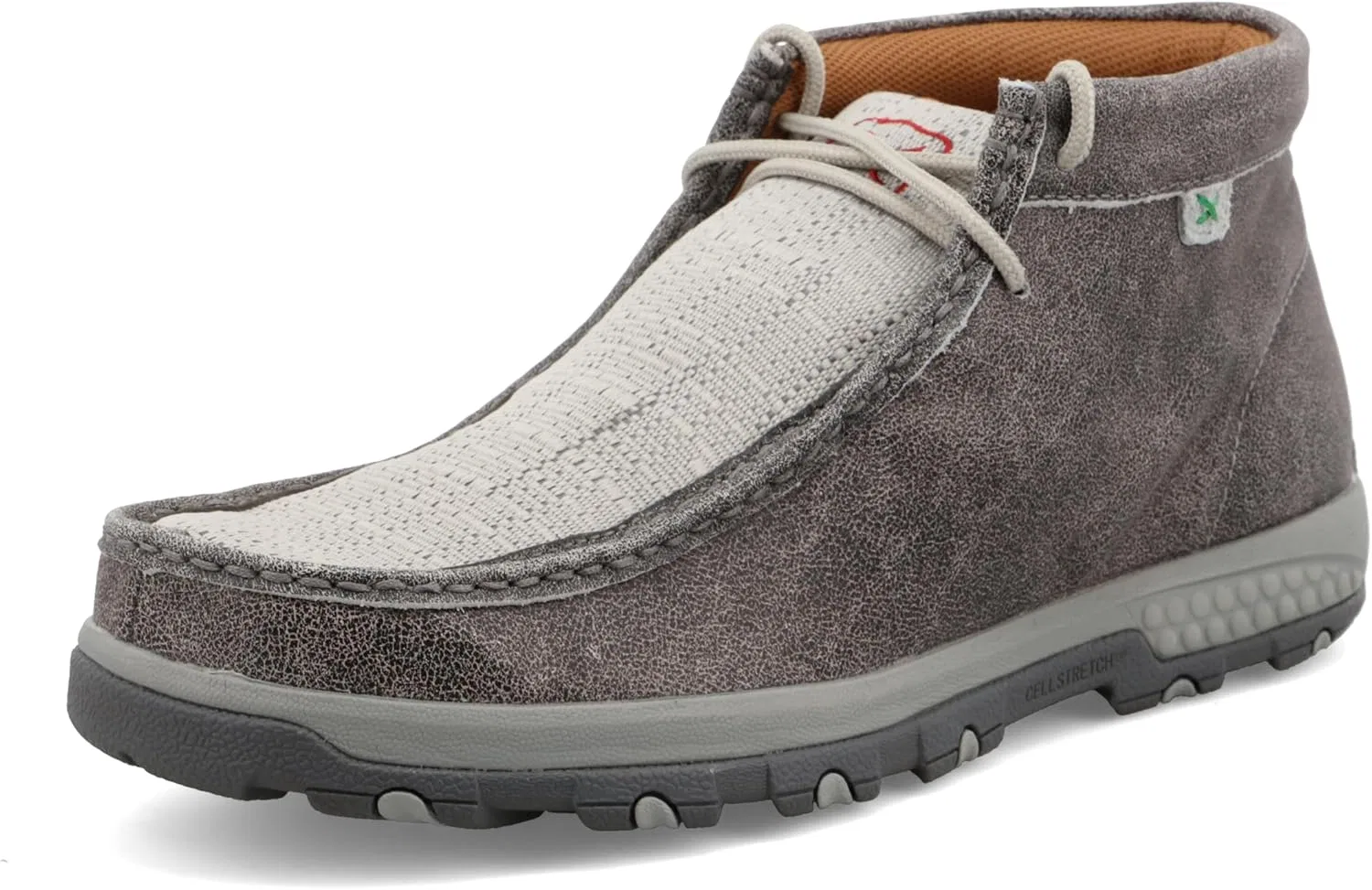 Мужские мокасины-чукка Twisted X на шнуровке с технологией CellStretch, Grey And Light Grey