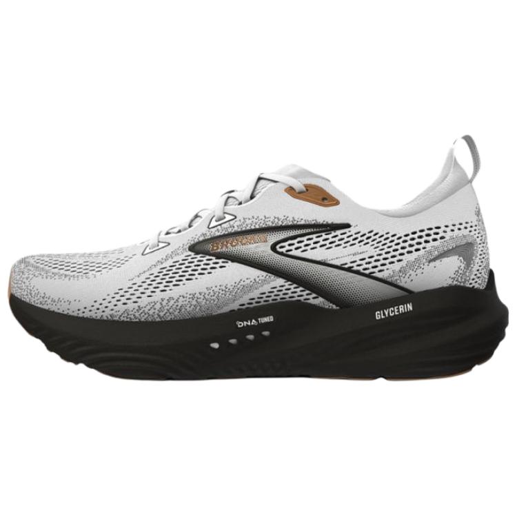 

Brooks Кроссовки для бега Glycerin 22 с противоскользящей подошвой, износостойкие, мужские, белые, серые