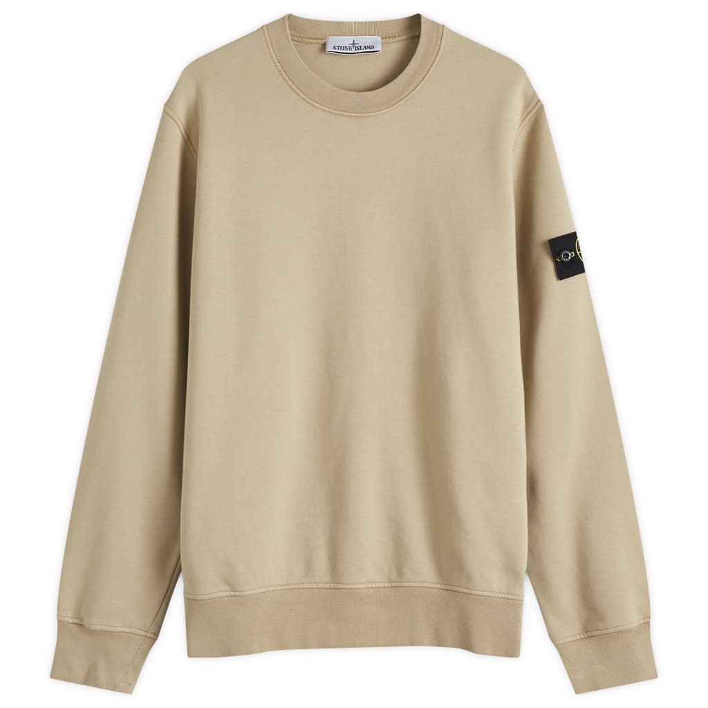 

Свитшот с круглым вырезом, окрашенный после пошива Stone Island, цвет desert