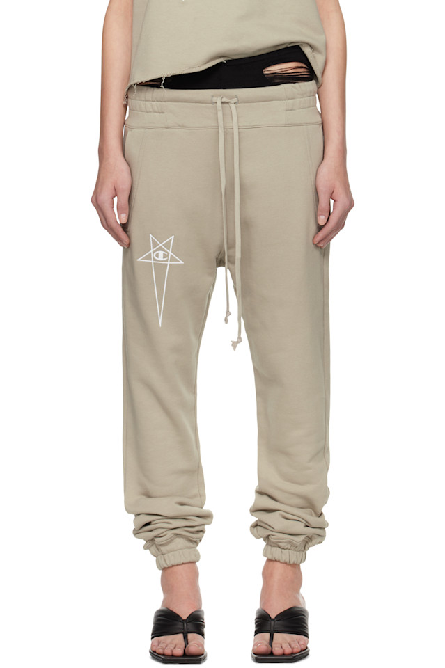 

Чемпионские джоггеры Champion edition Rick Owens, цвет pearl