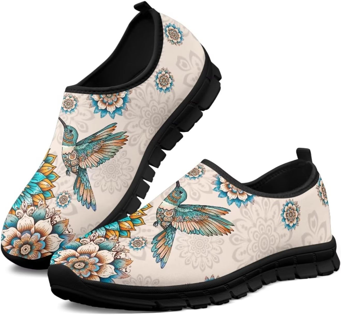 

Кроссовки-лоферы унисекс с верхом из сетки Estailounic, Hummingbird Mandala