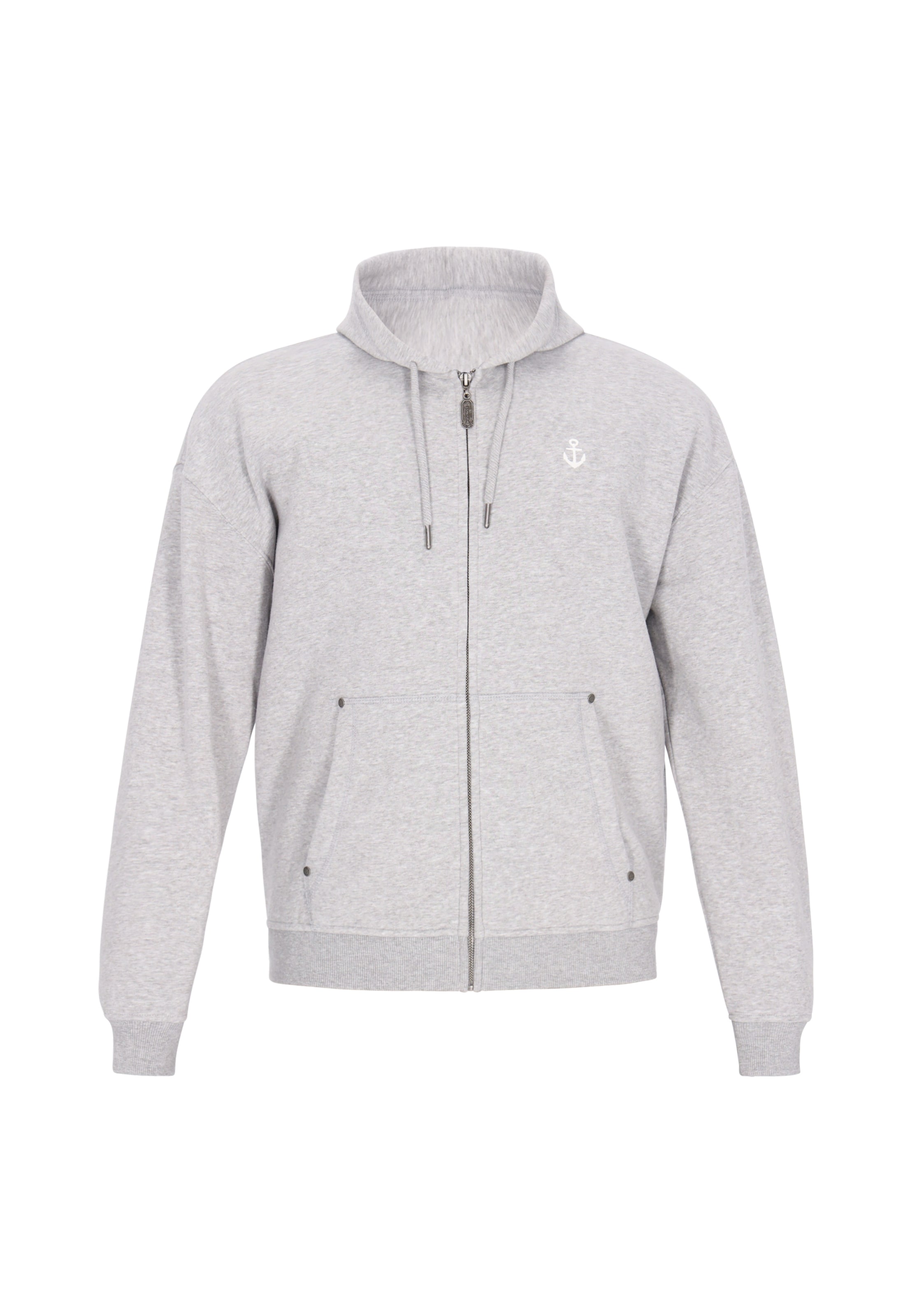 

DreiMaster Vintage Худи на молнии в светло-сером цвете