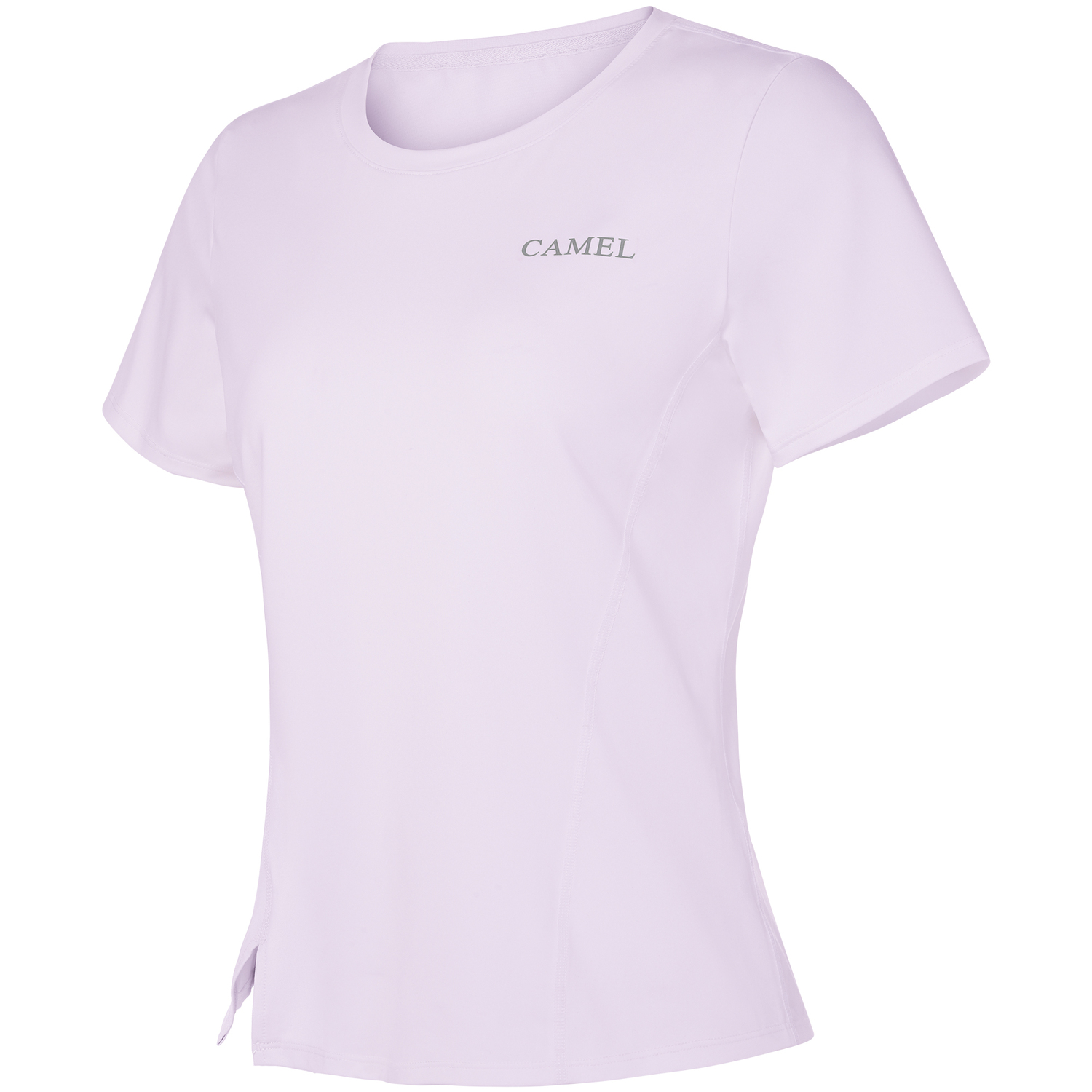 

Футболка для йоги женская с круглым вырезом Moderate CAMEL, flying feather фиолетовый
