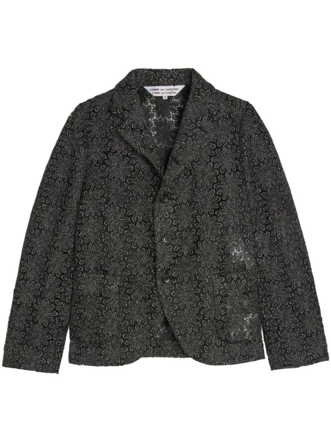 

Comme Des Garçons Comme Des Garçons кружевной однобортный блейзер, черный