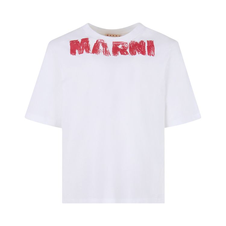 

Футболка Marni Monolith Jersey T-Shirt 'Lily White', белый