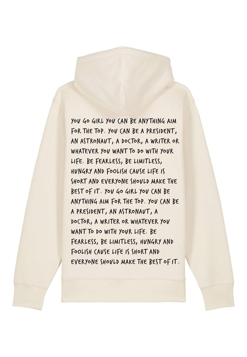 

Толстовка на молнии YOU GO GIRL BACK PRINT Mira Paris, кремовый