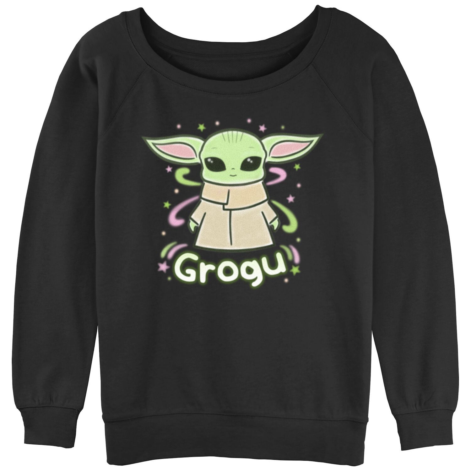 

Детская толстовка с напуском и рисунком The Mandalorian Cute Grogu Star Wars