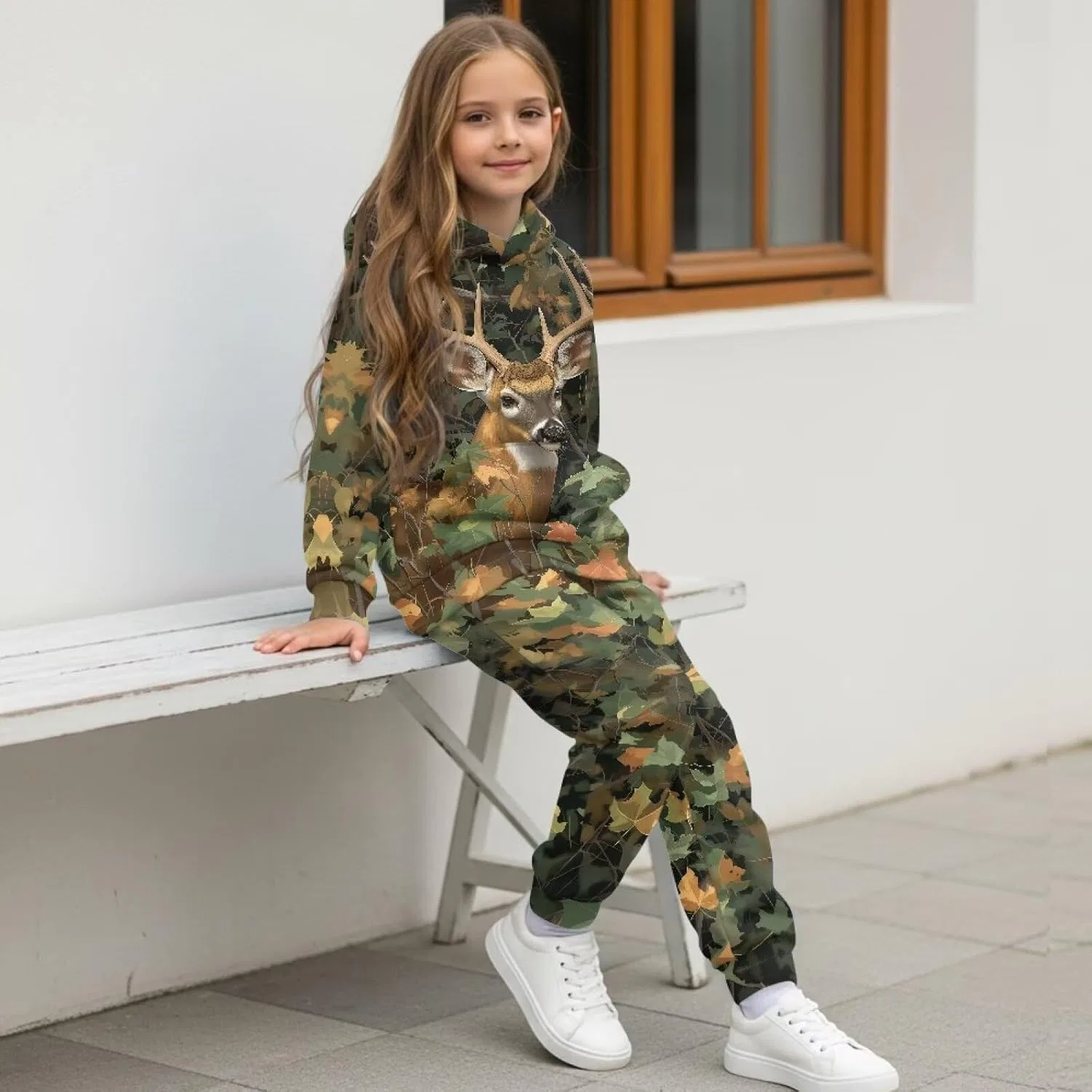 Детский спортивный костюм из флиса Pensura, 2 предмета, камуфляж — фото 4